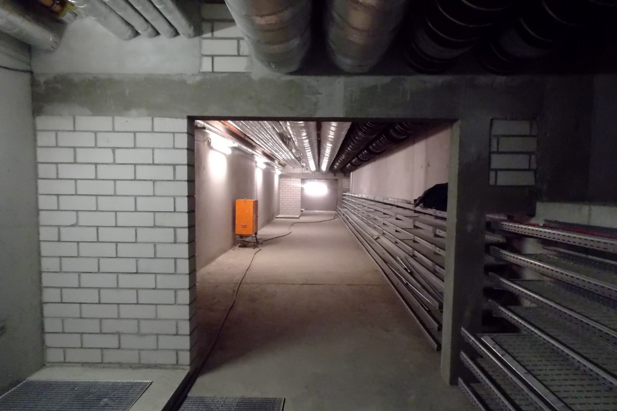 Budowa działu zaopatrzenia multimedialnego w szpitalu w Darmstadt, Grafenstrasse 9 (Niemcy).