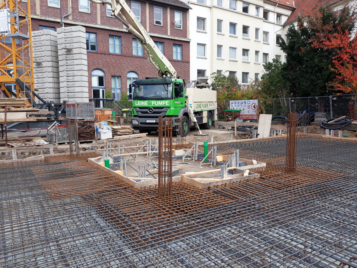 Budowa budynku mieszkalnego w Lehrte, Tiefe Str. (Niemcy).